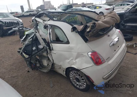 2015 Fiat 500C Lounge z USA, uszkodzony, nr VIN 3C3CFFERXFT568892